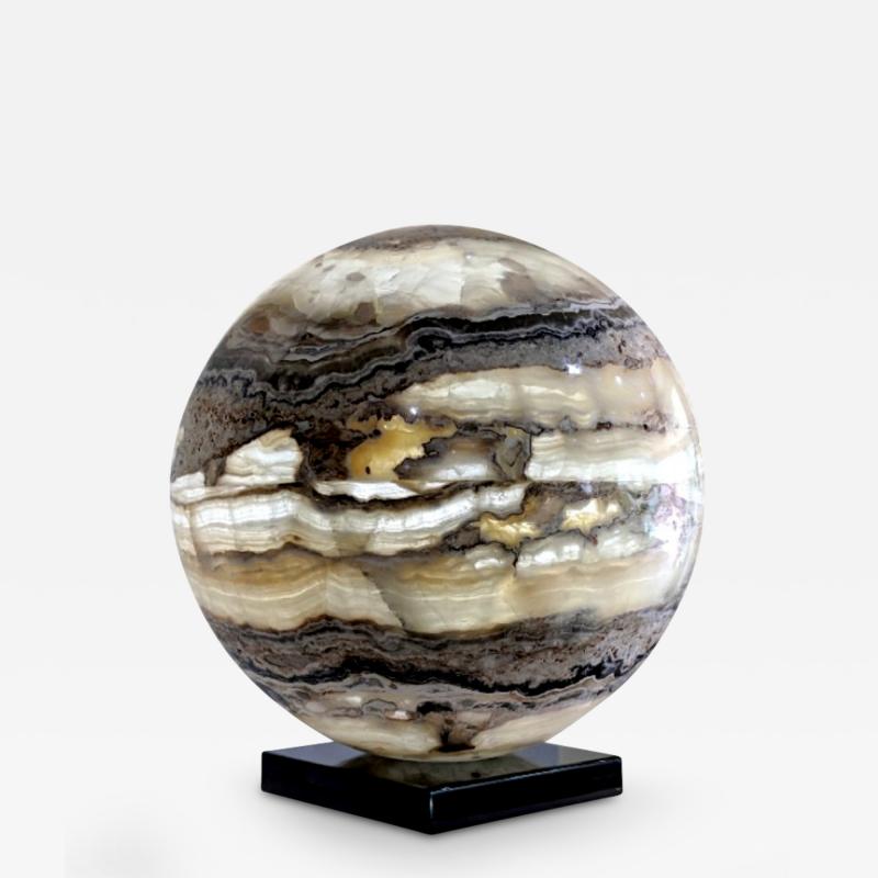 Highly polished onyx globe