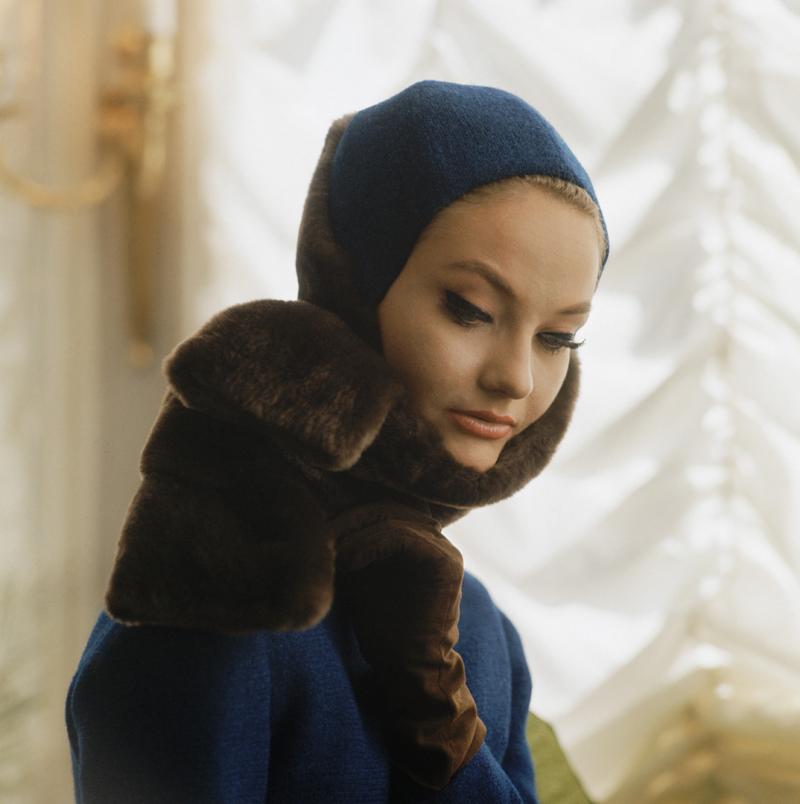 Mark Shaw Mark Shaw Mod Girl Blue Fur Hood 1961