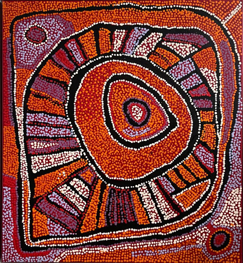 Naata Nungurrayi - Framed Contemporary Australian Aboriginal Painting ...