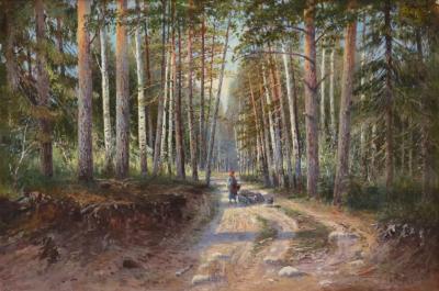 Alexandra Egorovna Makovskaja 1837 1915 Forest Road Russia 1889