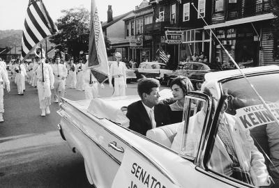 Mark Shaw Mark Shaw Kennedys John and Jackie in Campaign Car