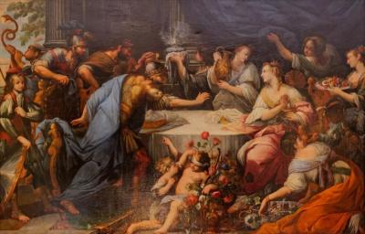 The Gift Of Cleopatra To Caesar Italian School Bologna Late 17th Century