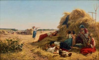 Working Noon Pavel Aleksandrovich Bryullov 1840 1914 Russia 1890