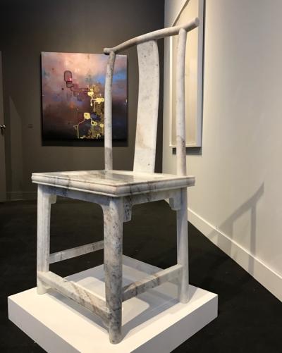 Haines Gallery, Marble Chair by Ai Weiwei
