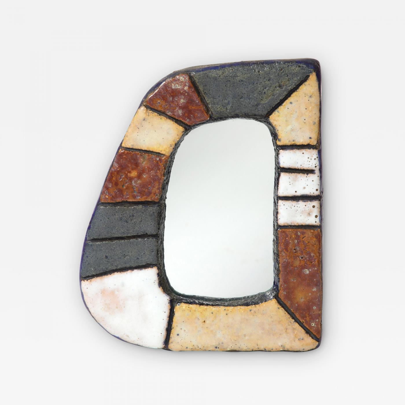 Les Argonautes - Glazed Ceramic Mirror by Les Argonautes, Vallauris ...