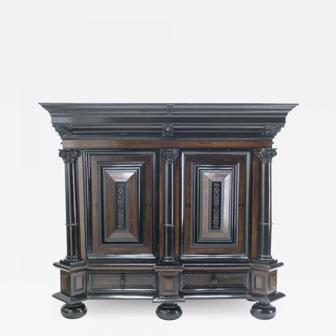 helpen gerucht vervormen Dutch 17th Century rosewood ebony Baroque cupboard Kussenkast 1670