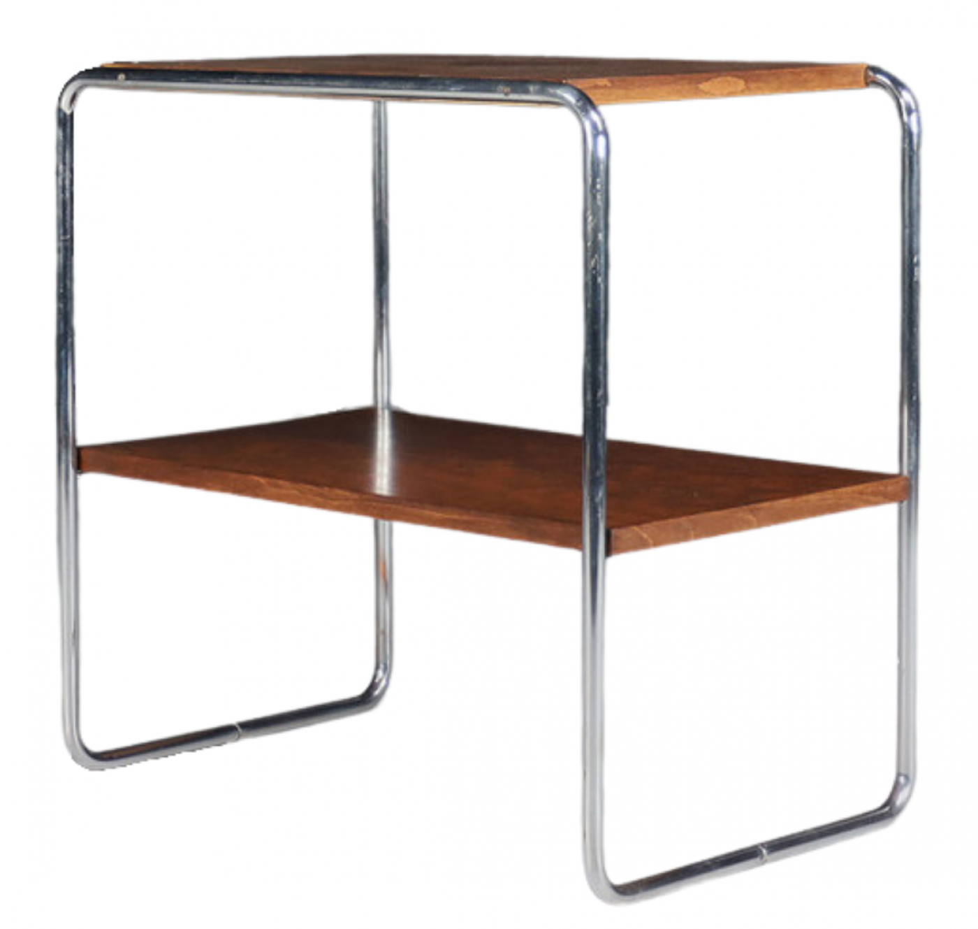 Marcel Breuer - 1930s Marcel Breuer tubular steel & wood console, Thonet