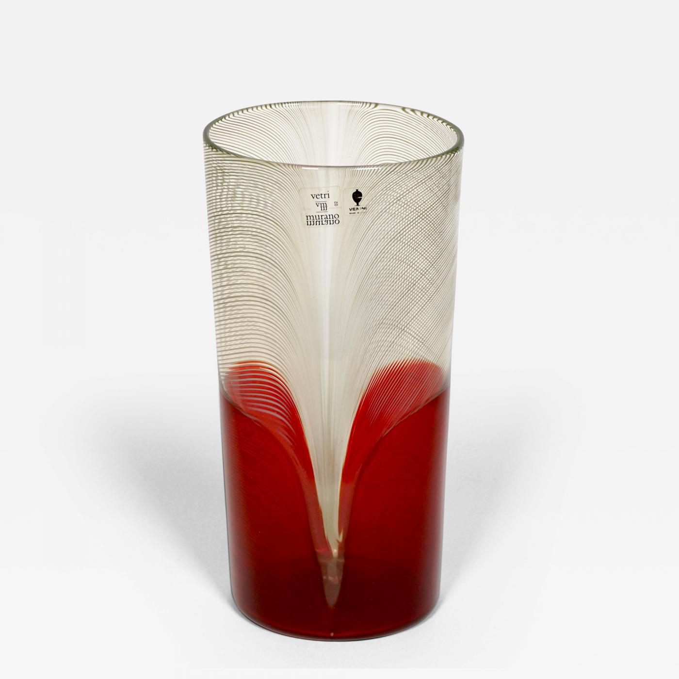 Tapio Wirkkala - Murano Glass Vase of the Series Pavoni by Tapio Wirkkala  for Venini