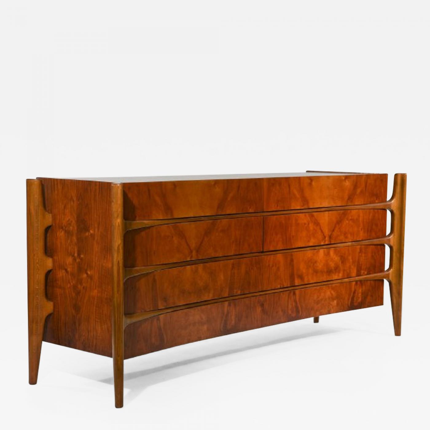 William Hinn - William Hinn Walnut Sculptural Dresser