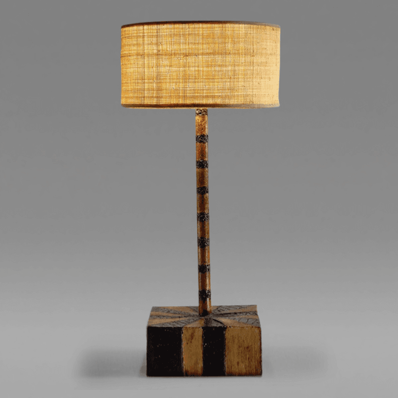 Paul Evans, sculptural steel lamp, c. 1958. Offered by Todd Merrill Studio.